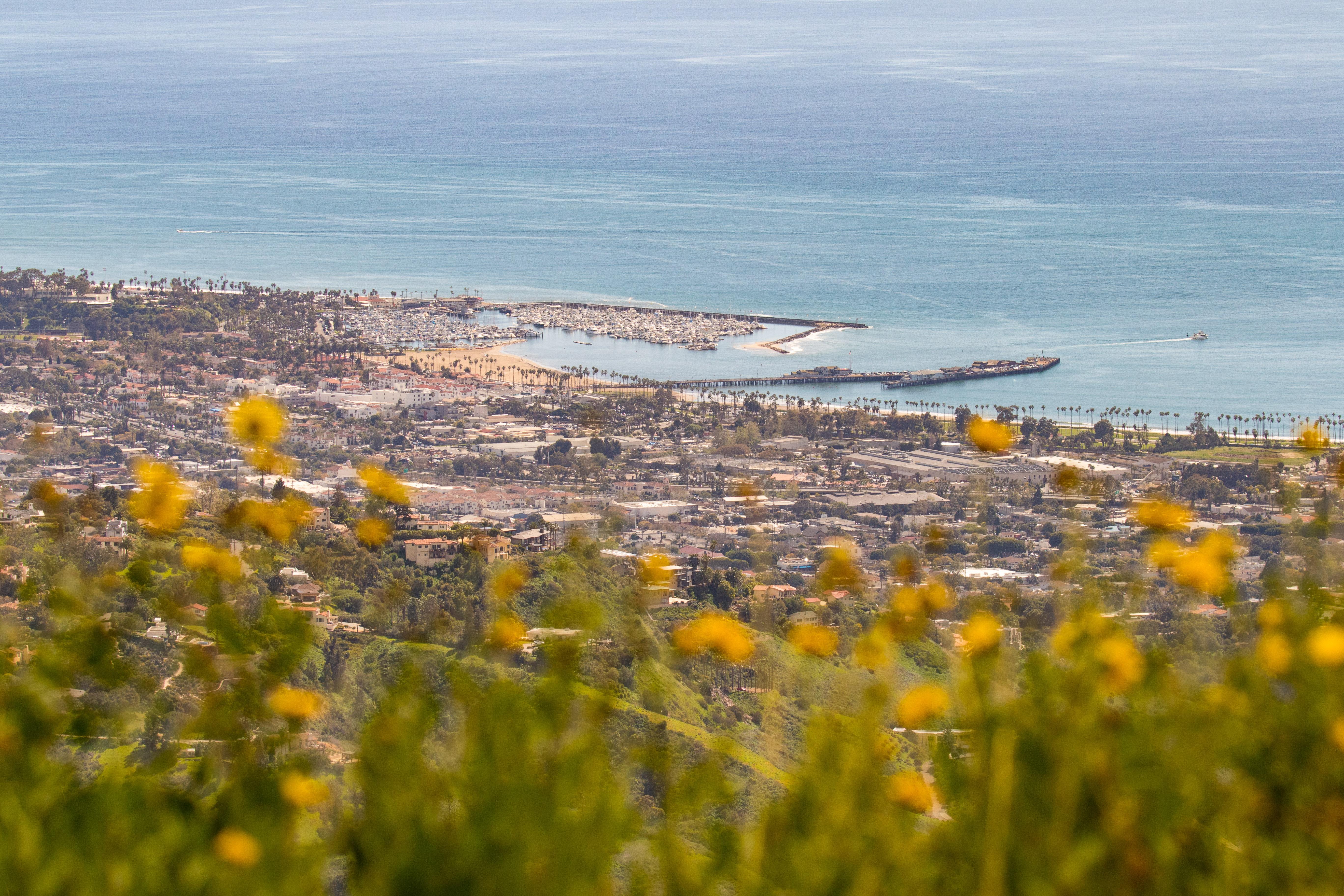 santa barbara view from mountains